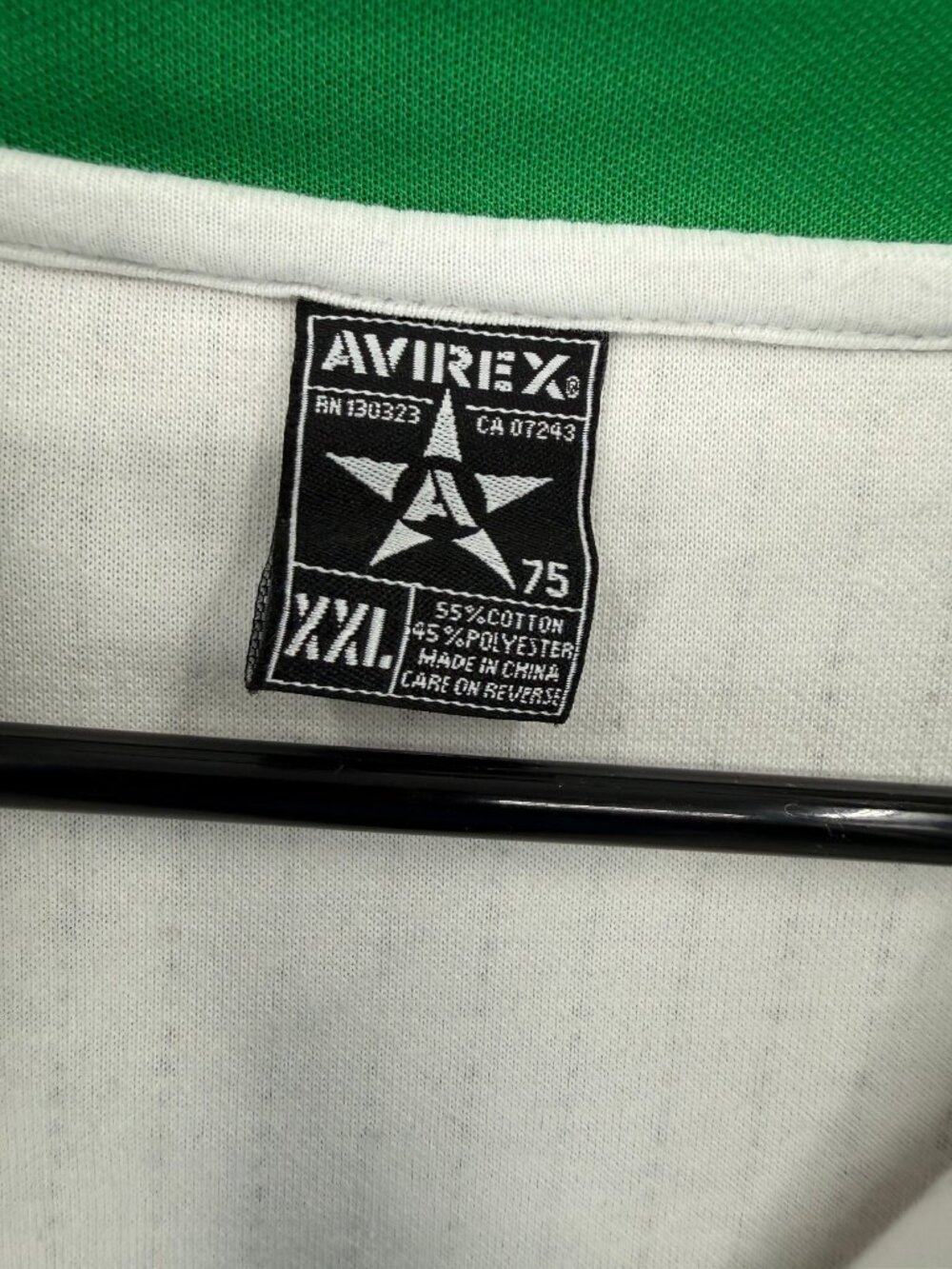 Avirex Full Zip Track Jacket Mens 2XL Embroidered Logo Striped Y2K Hip Hop - Picture 3 of 5